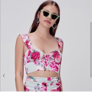 NWT For Love and Lemons Robin Crop Top